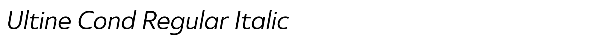 Ultine Cond Regular Italic image